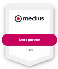 Plakat för Årets partner hos Medius 2021