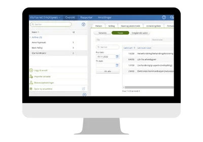 Mockup skjermbilde Visma.net Payroll 2