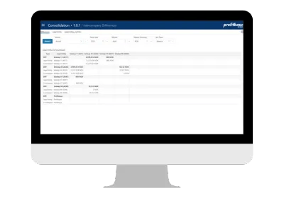 Skjermbilder fra profitbase-consolidation- mockup - 2023