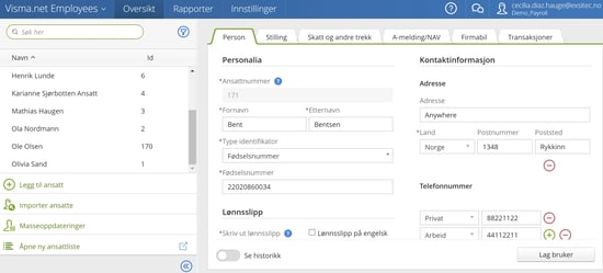 Visma.net Payroll