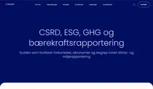 Guide - CSRD, ESG, GHG og bærekraftsrapportering.