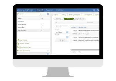 Mockup skjermbilde Visma.net Payroll 2