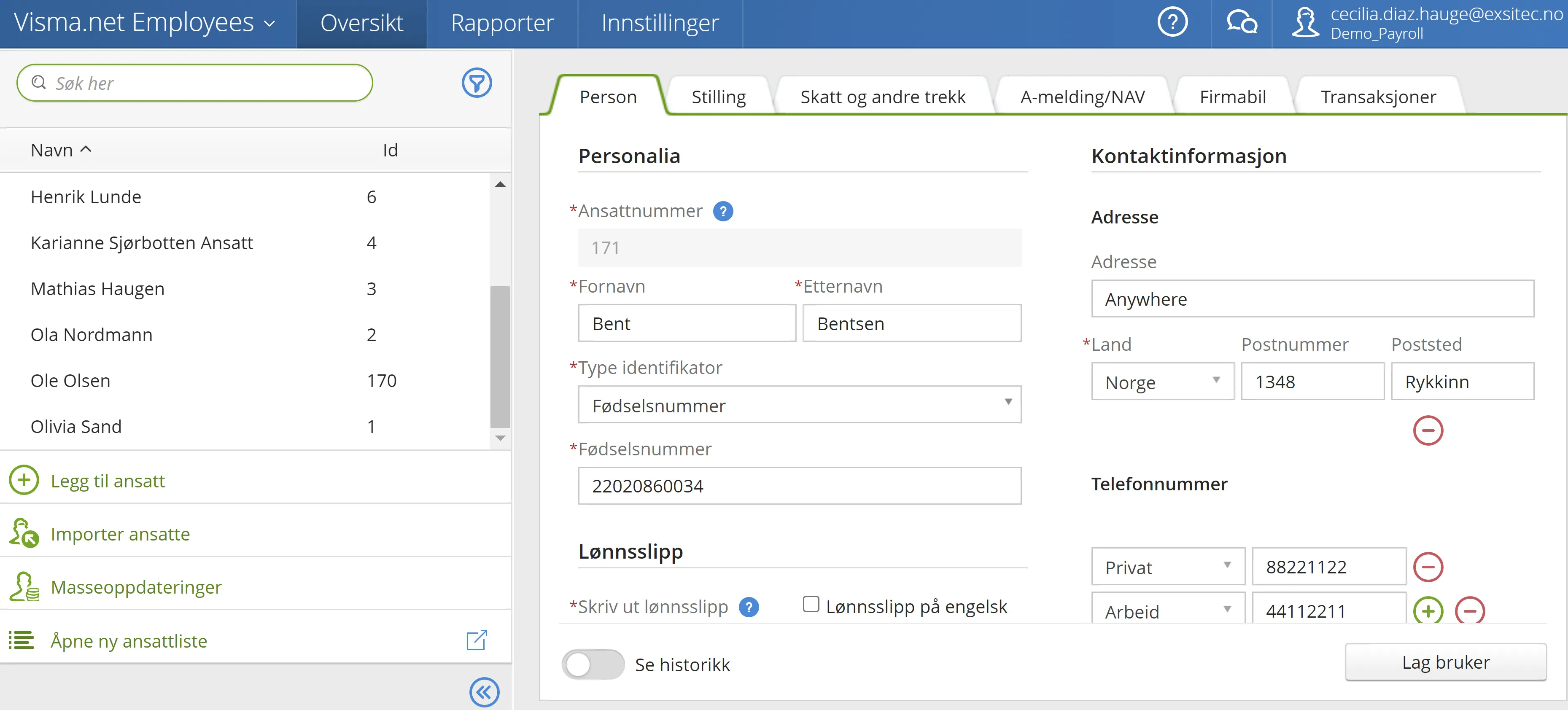 Visma.net Payroll
