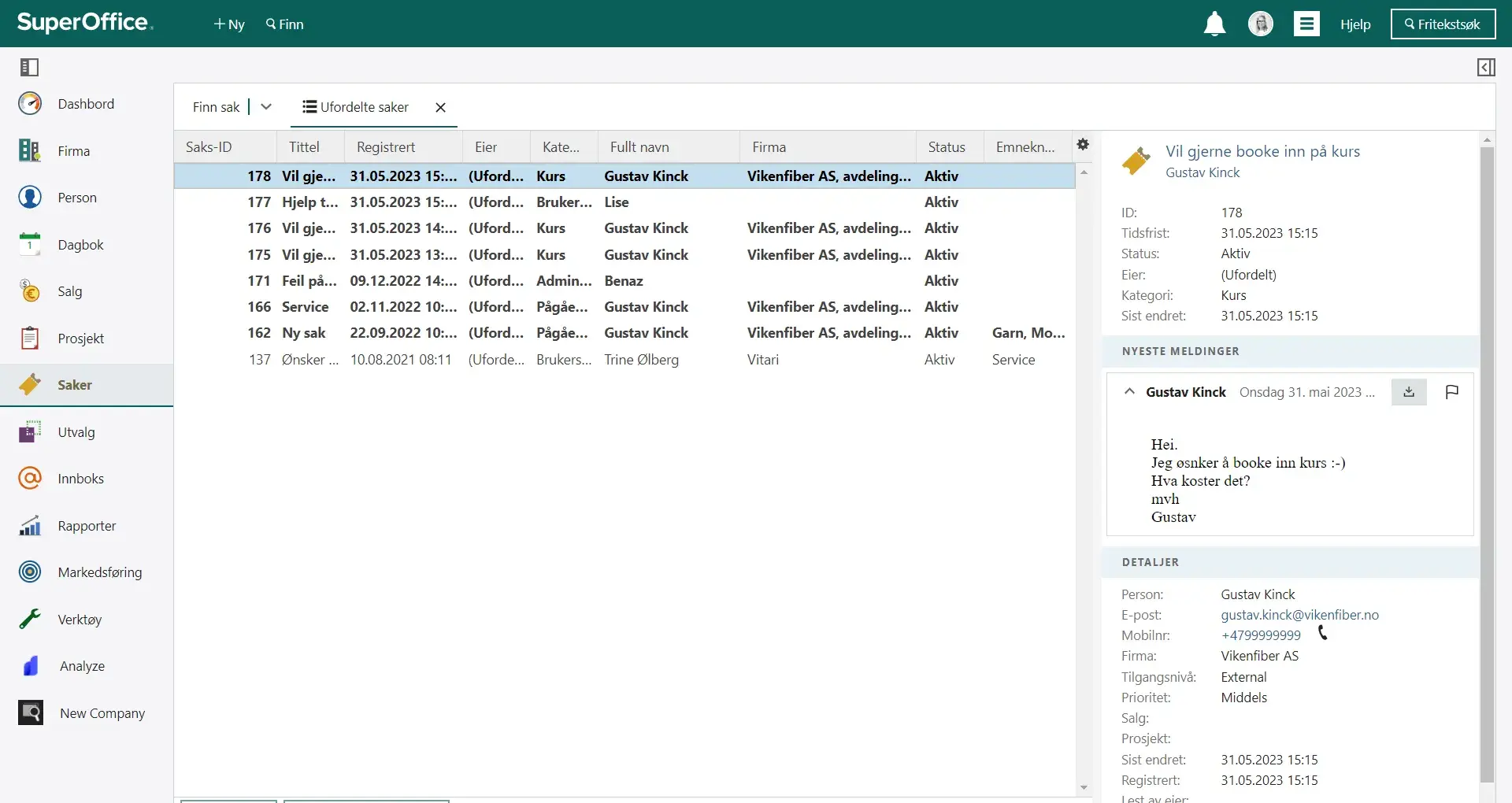 SuperOffice Service